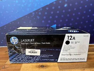 HP Genuine Q2612AD #12A BLACK TWIN Pack Toner->M1319f/M1300/M1005/3055 Q2612A 4K • $79.99